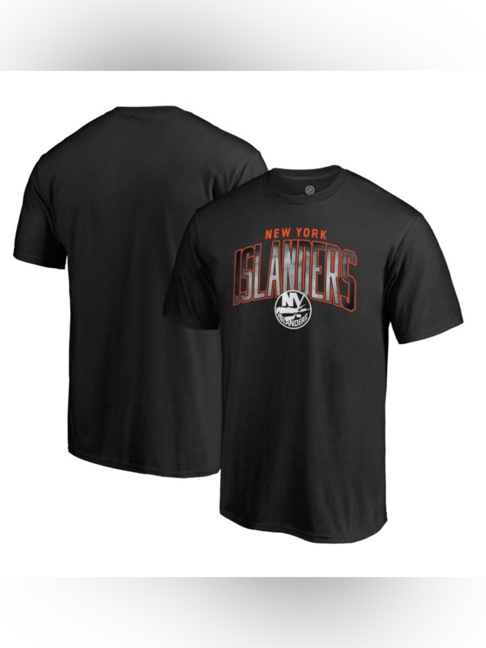 NWT Men's NHL New York Islanders Black Arch Smoke T-Shirt Size Large